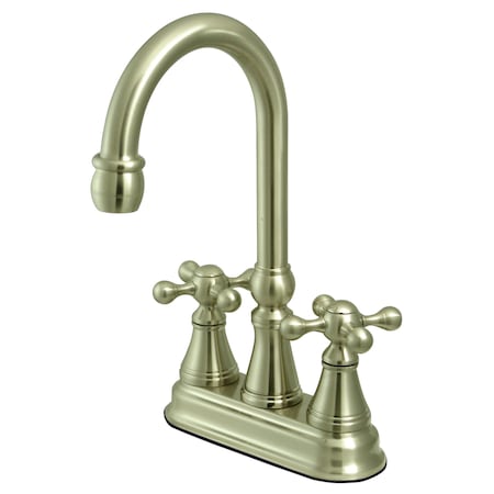 Kingston Brass Governor Bar Faucet W/out Pop-Up, Brushed Nickel KS2498KX